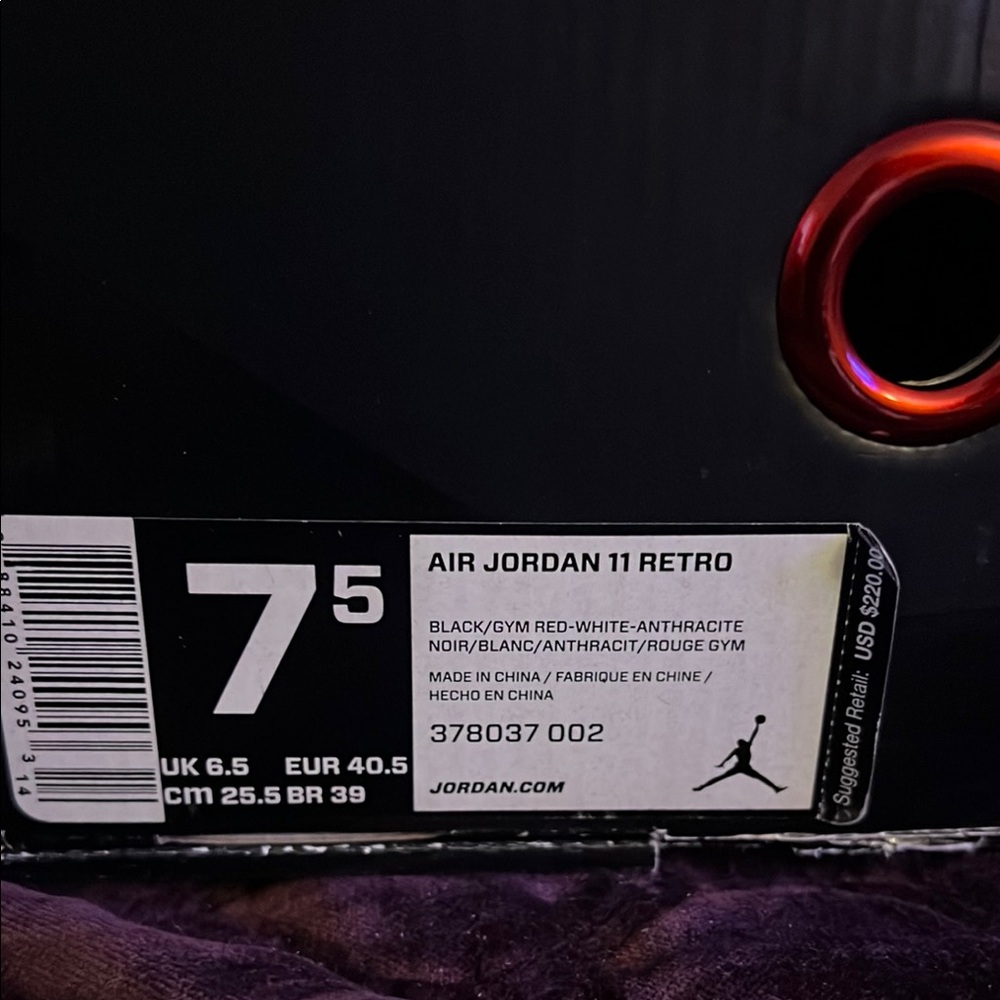 Air Jordan 11 Retro Black Red White Sneakers